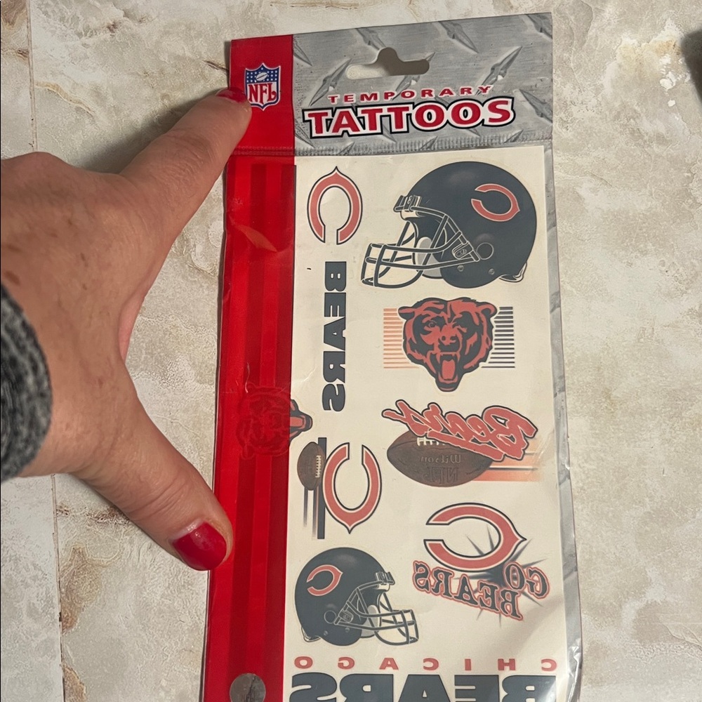 Chicago Bears NFL   Temporary Tattoos New